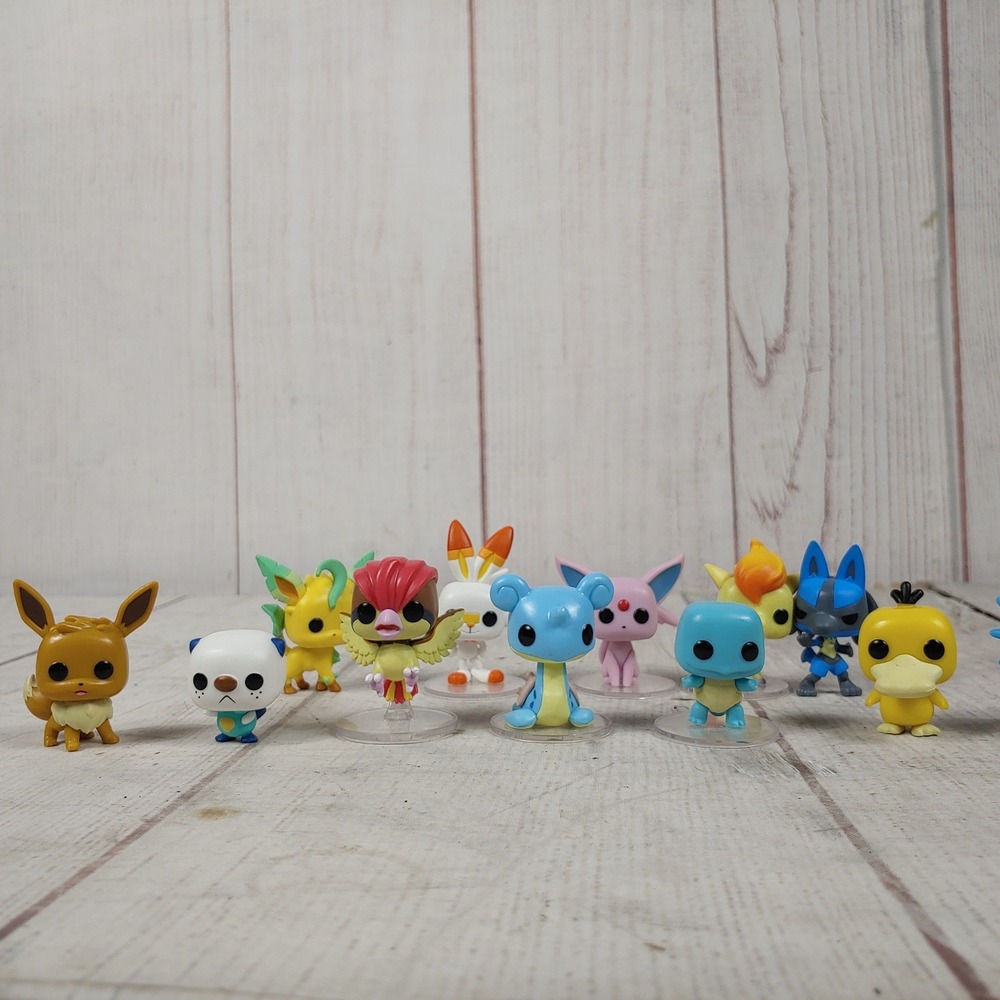 Funko Bitty Pop Pokemon Mini Figures Lot - Eevee Squirtle Lucario - 13 Count